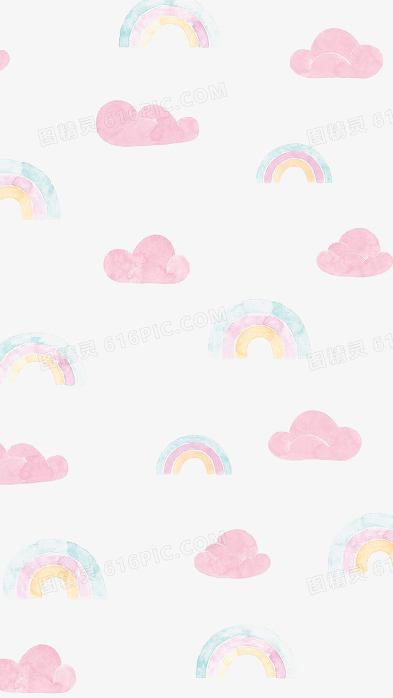 云朵和彩虹底纹