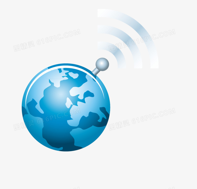 蓝色网络通讯地球