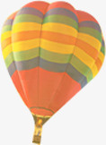 彩色模糊时尚彩绘热气球