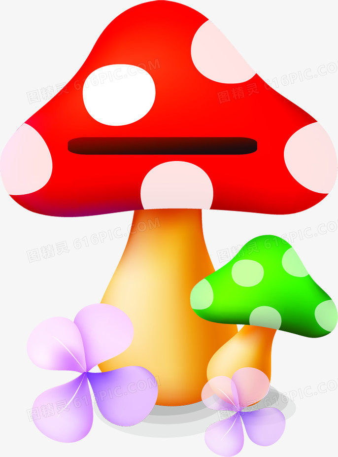 卡通蘑菇儿童节61六一