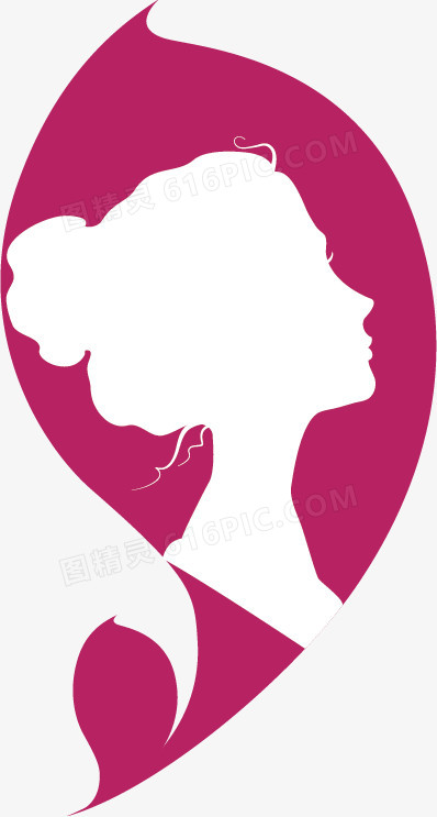 女性剪影logo