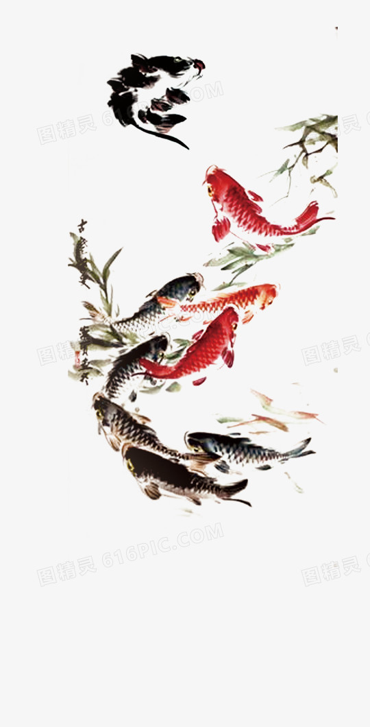 水墨鱼