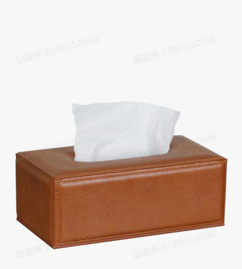 棕色带纸巾的纸巾盒