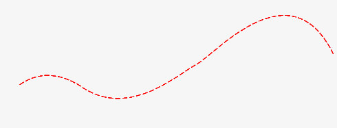 红色断续线条
