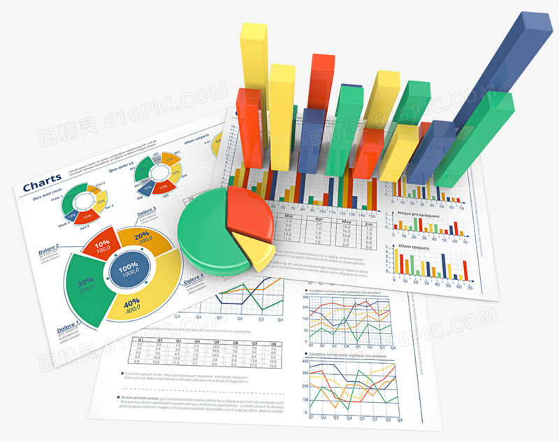 商业金融彩色分析数据