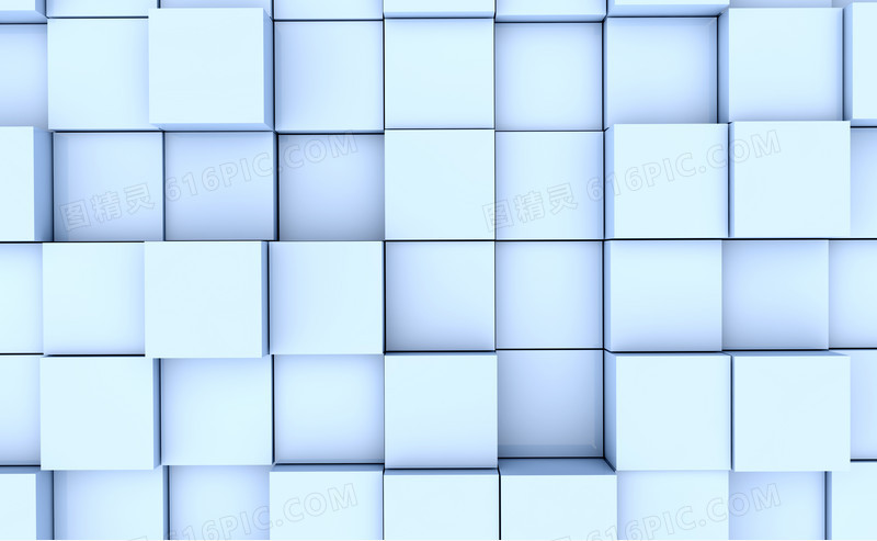 浅蓝色凹凸立体方块背景