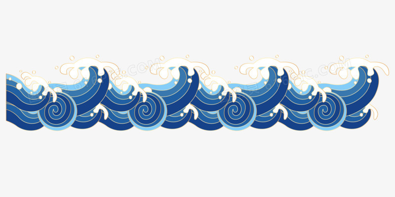 海浪浪花海水海装饰图案免抠元素