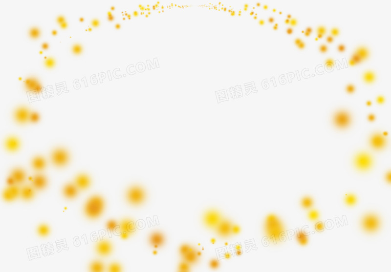 黄色梦幻手绘气泡设计圆形抽象