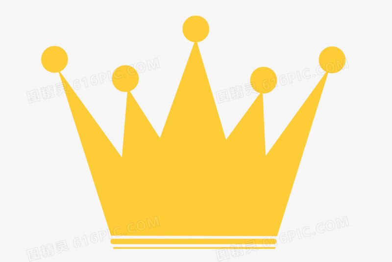 黄色皇冠图标设计元素