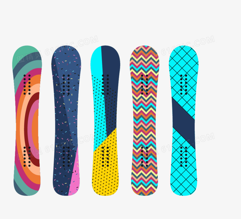 多彩的滑板集合