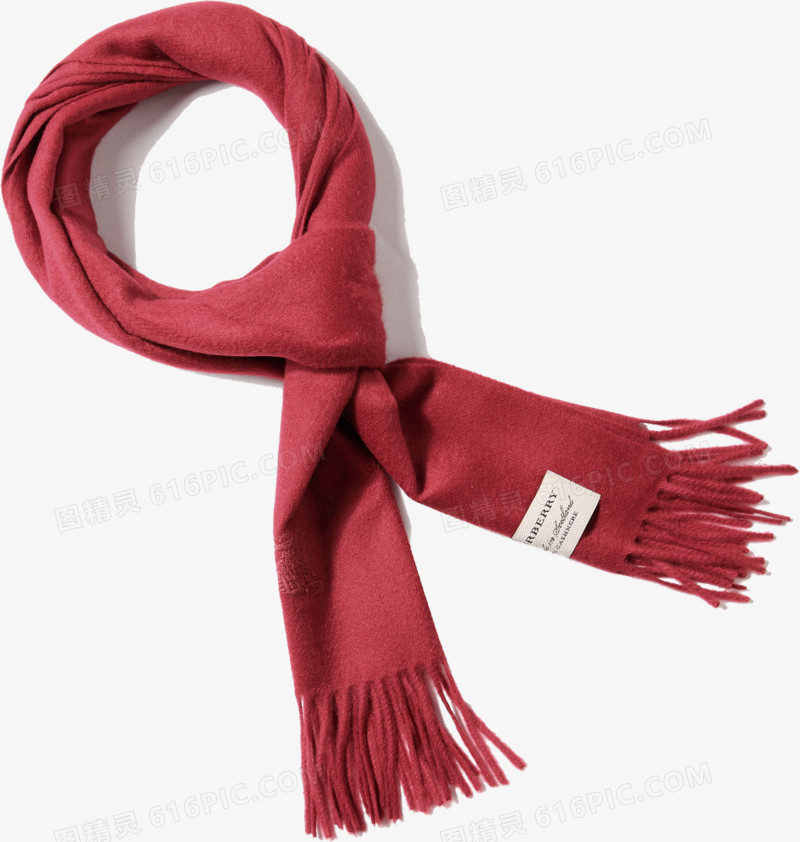 红色暖围巾