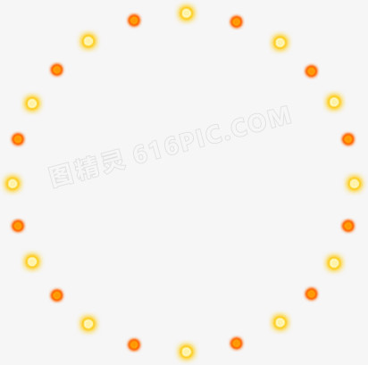 黄色橙色几何形状内发光创意元素