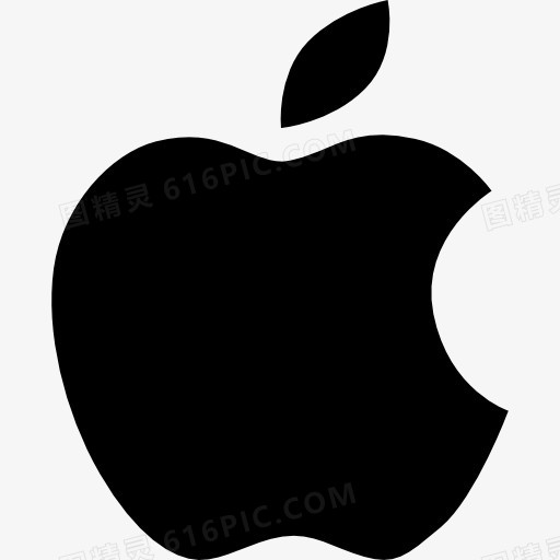 苹果logo的黑色图标