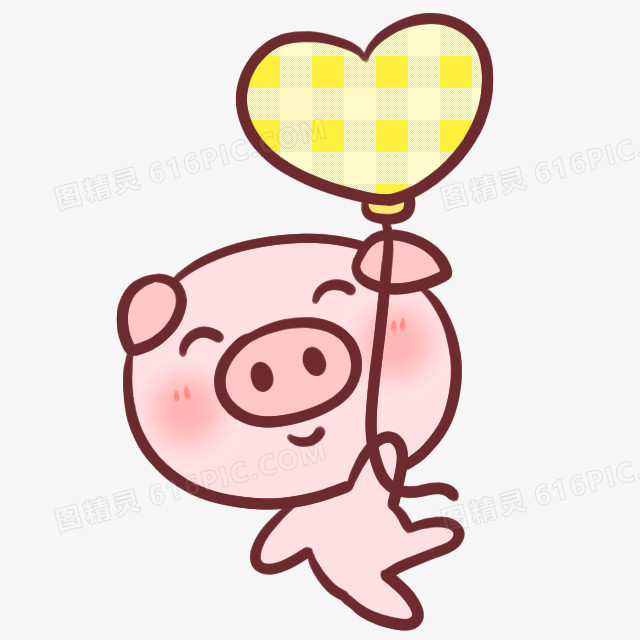 气球卡通小猪