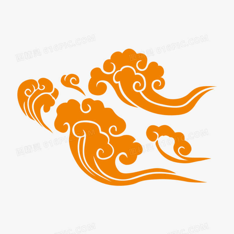 橙色装饰图案