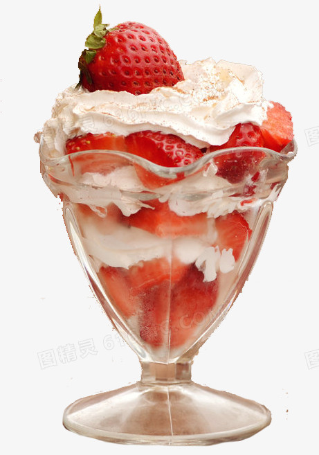 冰激凌  草莓蛋糕  杯子