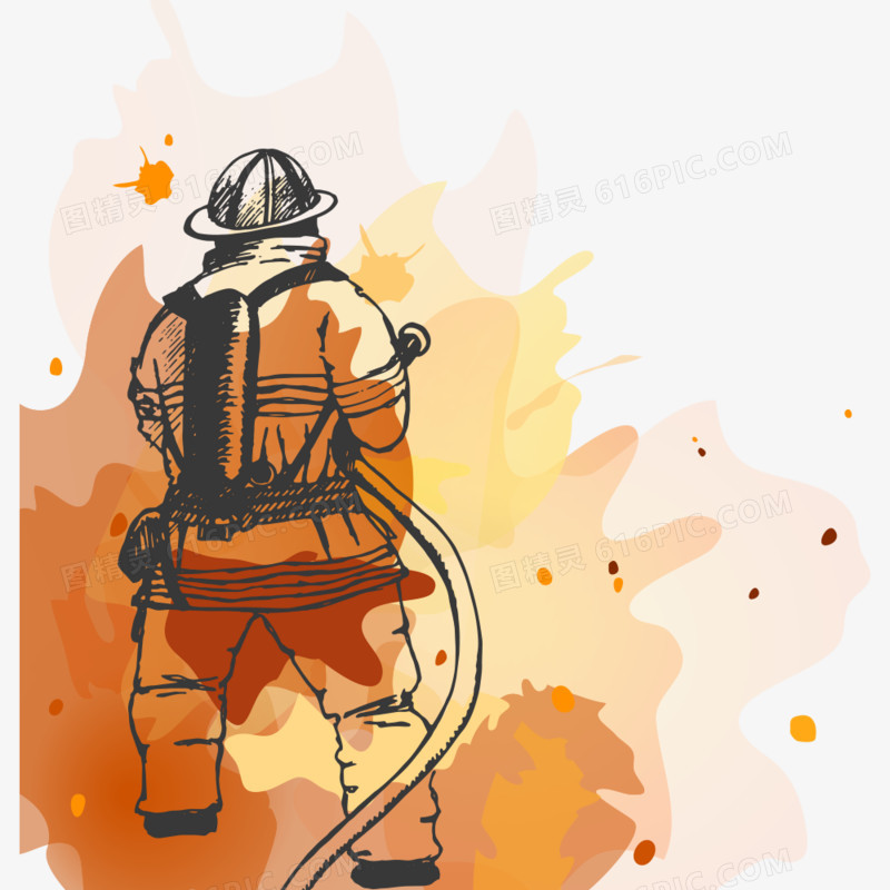 火里的消防员