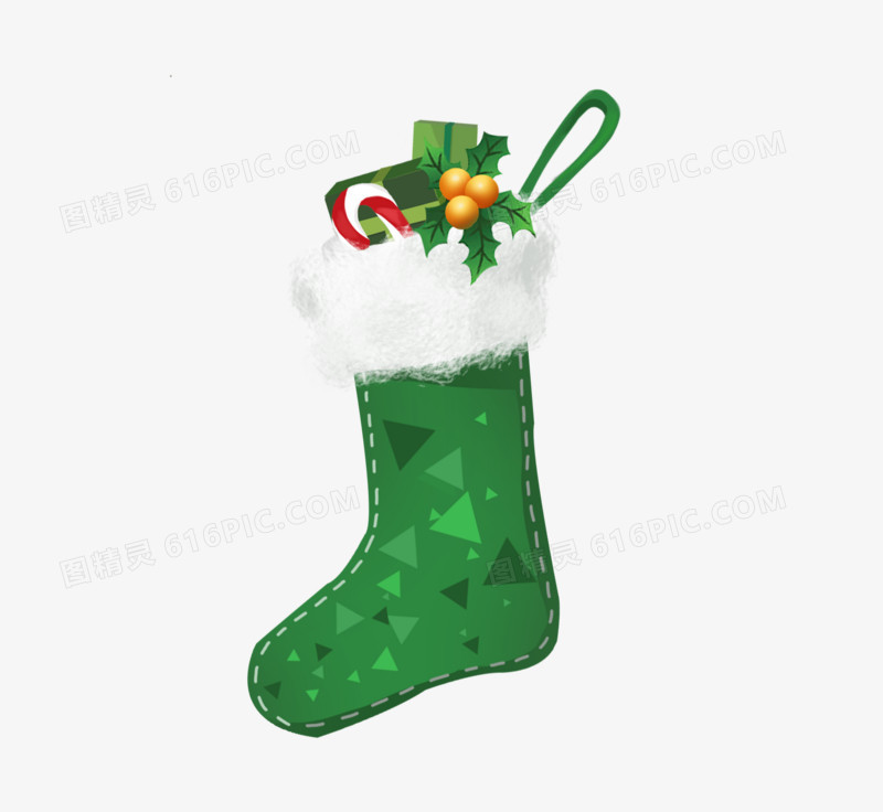 圣诞节的袜子卡通圣诞节装饰元素