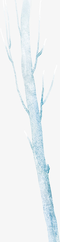 手绘蓝色树枝冬季背景