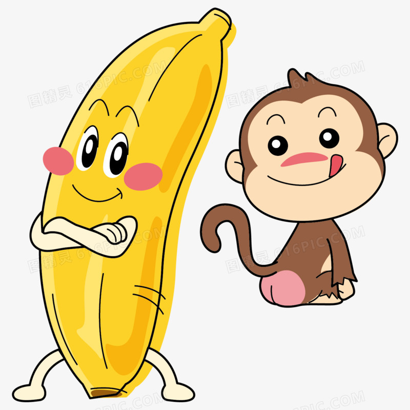 手绘香蕉表情