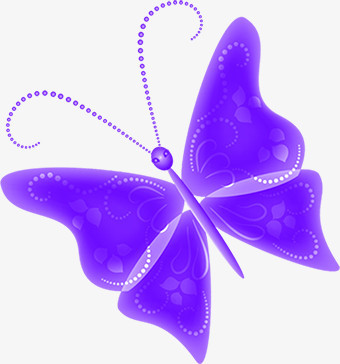 紫色卡通唯美蝴蝶