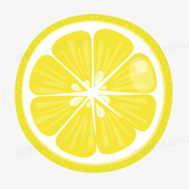 柠檬片卡通水果