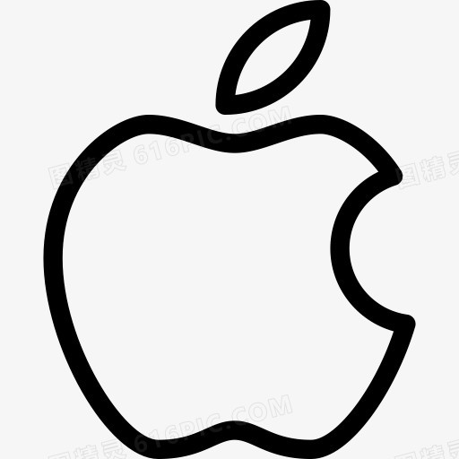 苹果iPhone线图标标志移动智能手机标志