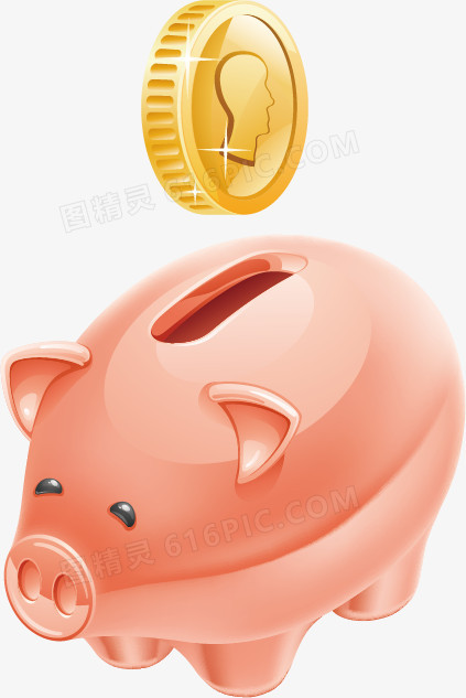 金融存钱罐猪金币财富