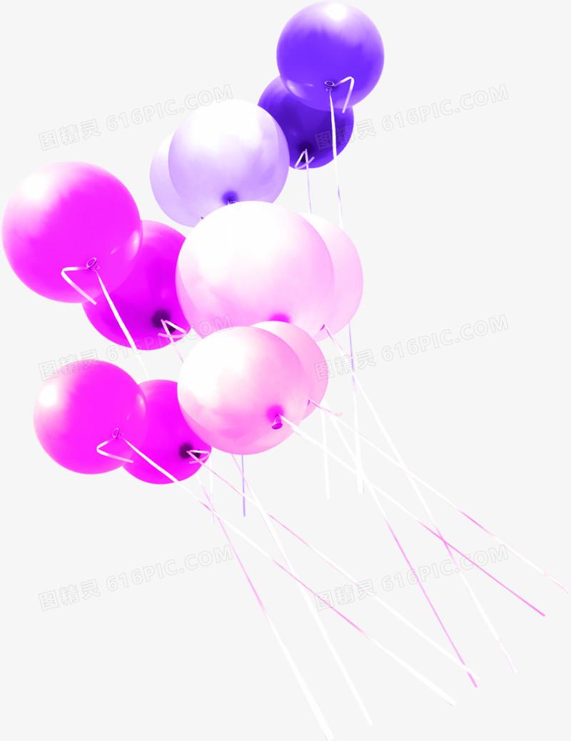 粉色紫色气球