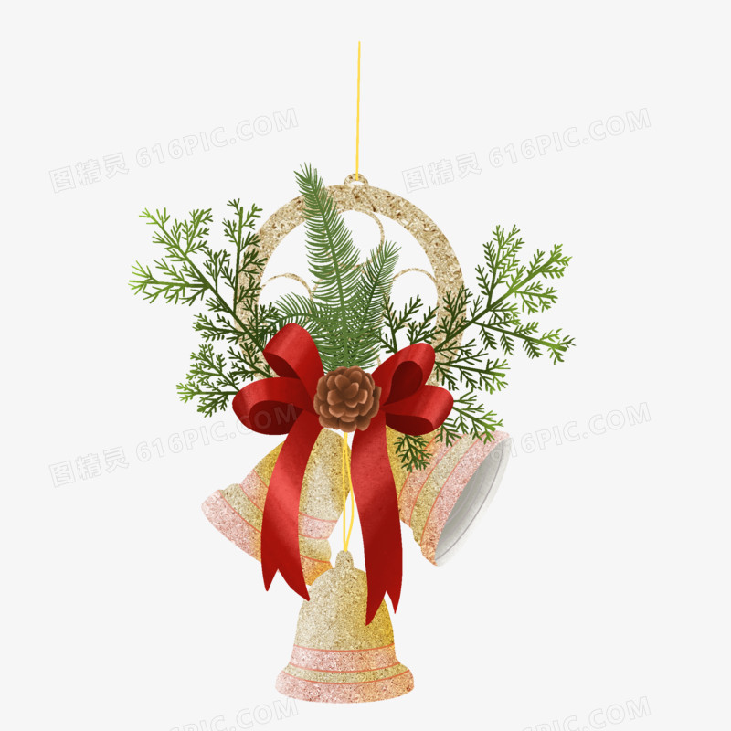 圣诞节圣诞铃铛挂件挂饰装饰元素