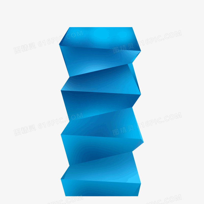 背景元素 菱形 不规则图形 立体 蓝色渐变
