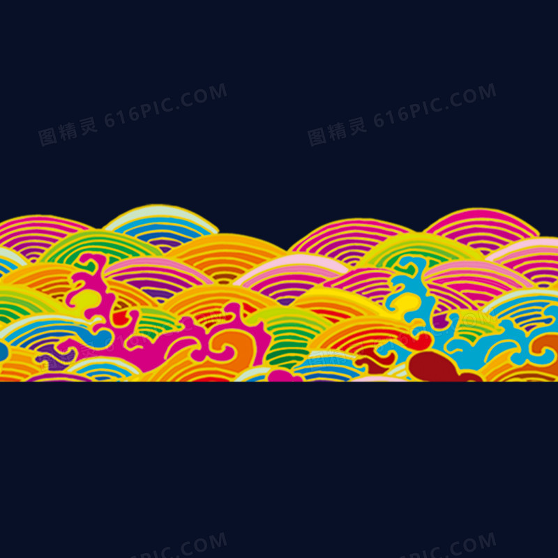 七彩云纹装饰