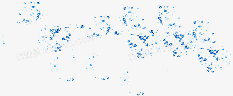 蓝色夏季水珠装饰