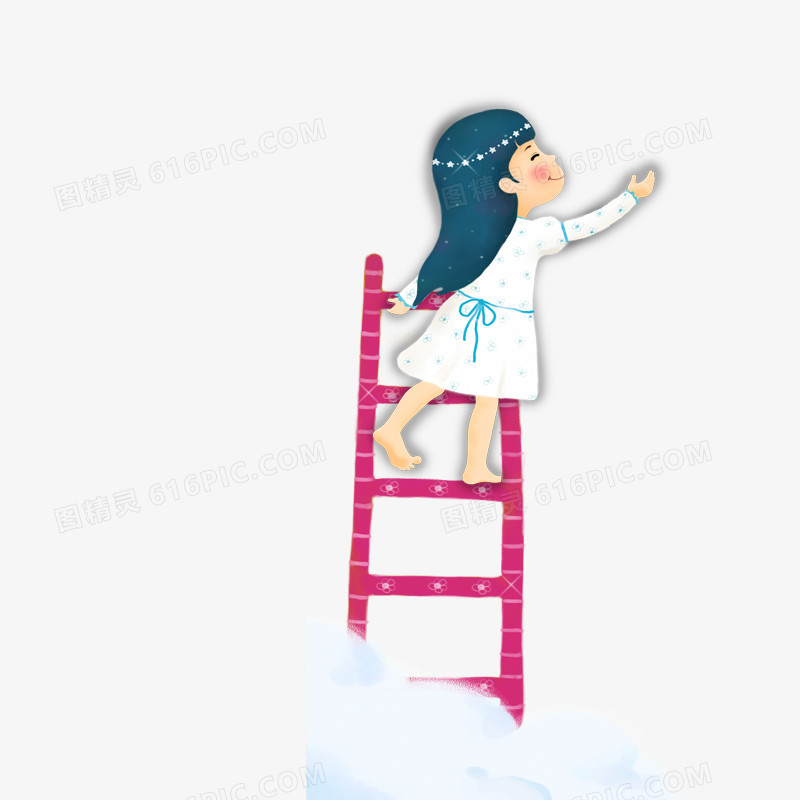 爬楼梯的小女孩