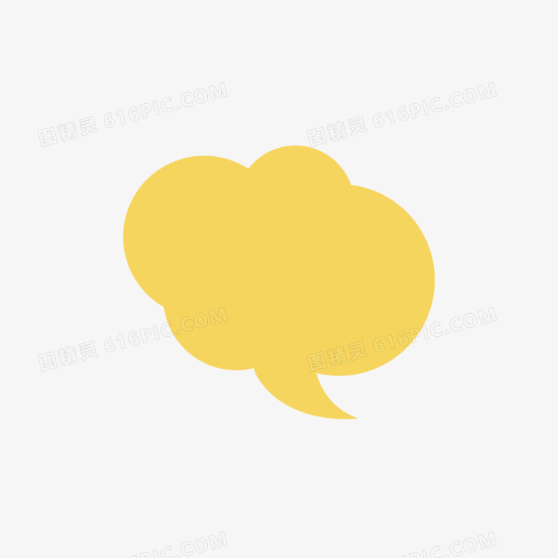矢量黄色可爱对话框