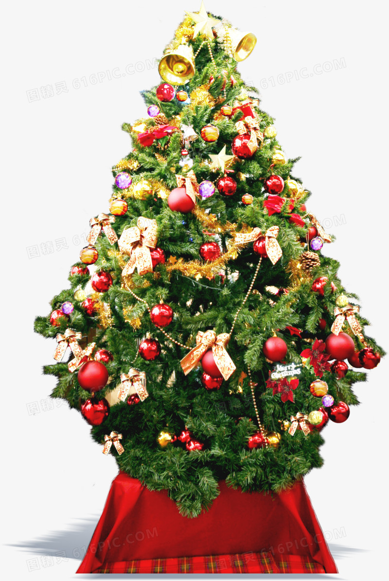 冬季圣诞树装饰图片
