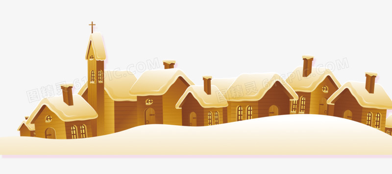 雪地里的小屋