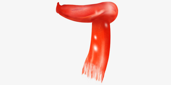 红色温暖围巾