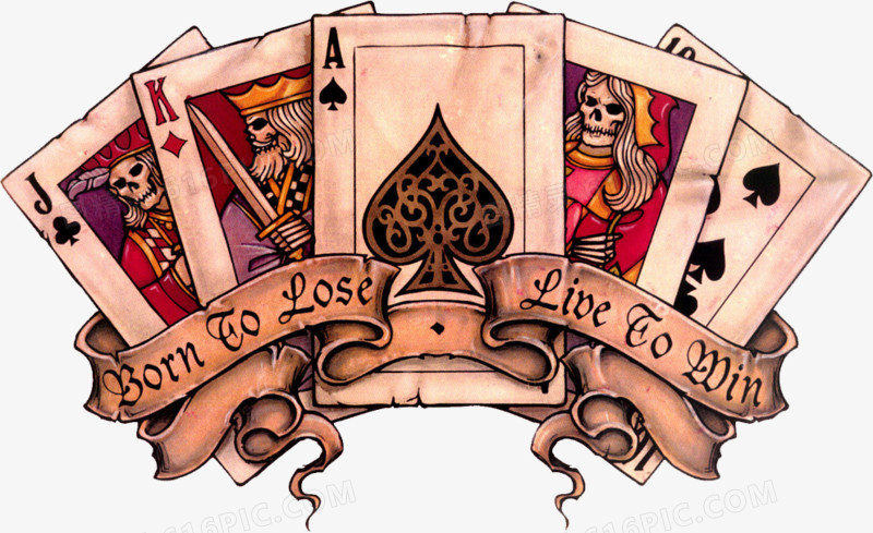 扑克牌复古logo