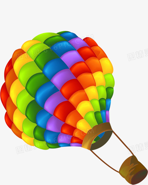 彩色卡通创意热气球装饰