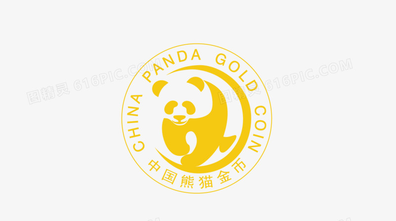 中国金币熊猫logo图案图片图