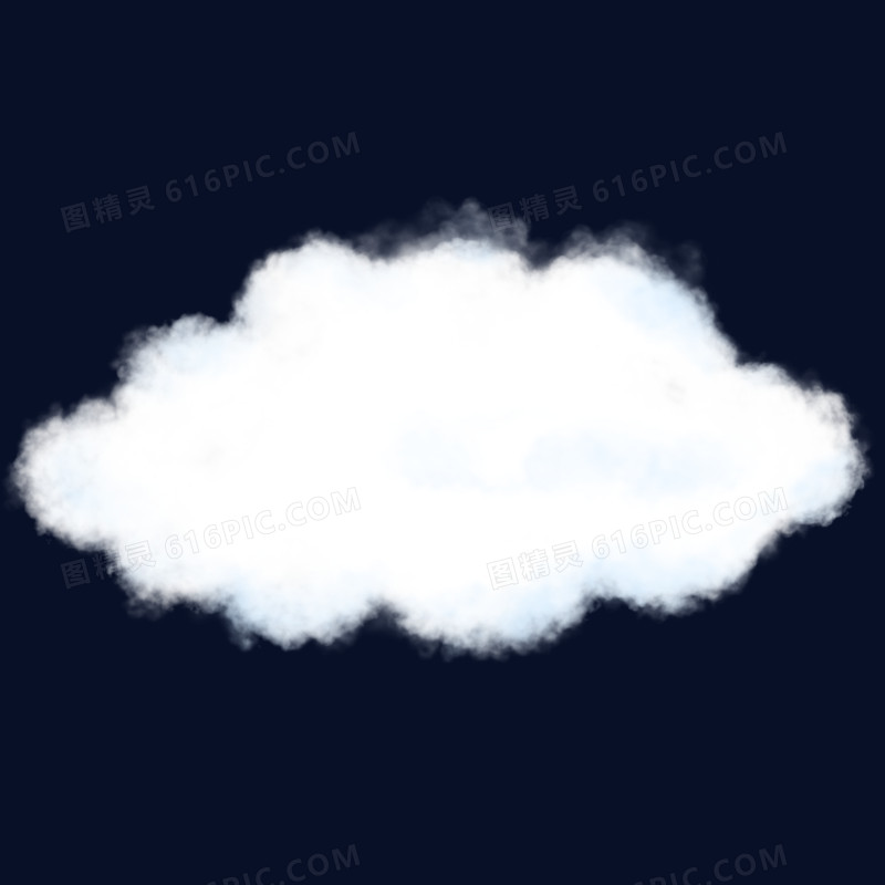 手绘白色云朵插画元素