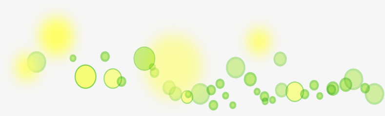 黄绿色漂浮泡泡装饰