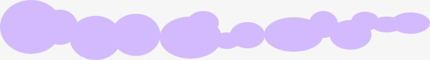 紫色手绘圆形气泡组合