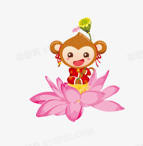 坐莲花的小猴子