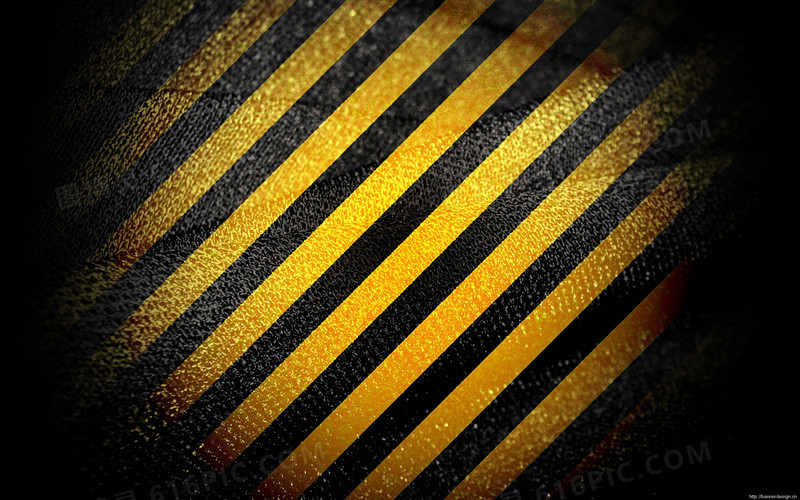 黑底金黄色条纹圆形海报背景