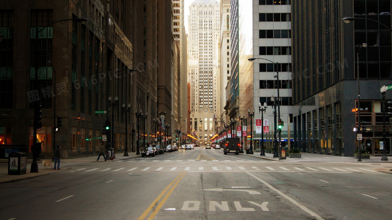 芝加哥市摩天大楼图