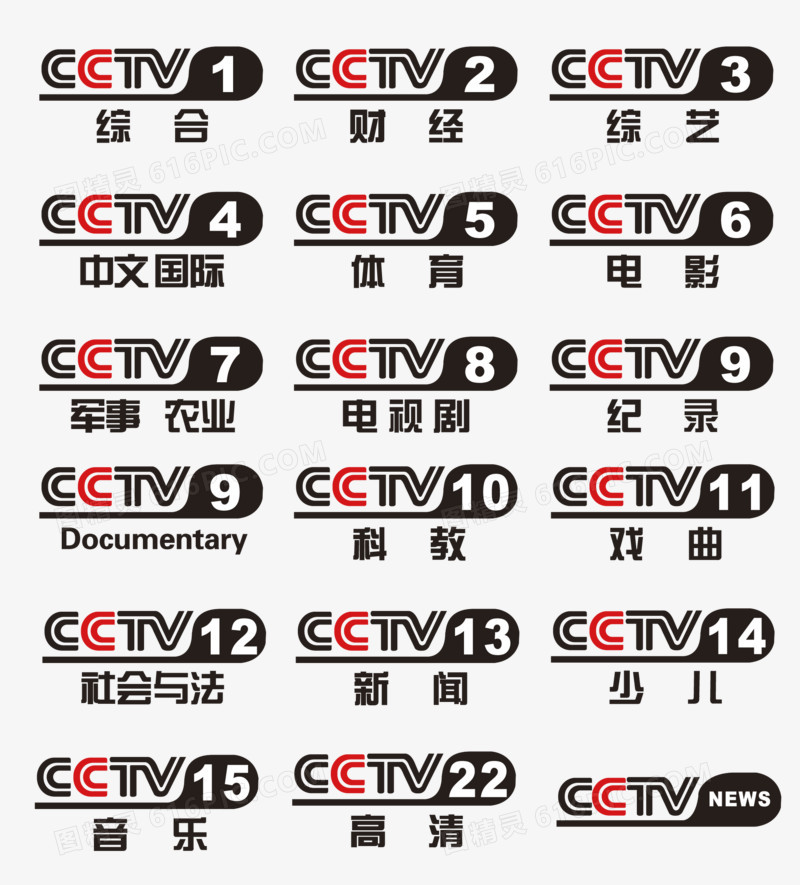 CCTV频道大全图片
