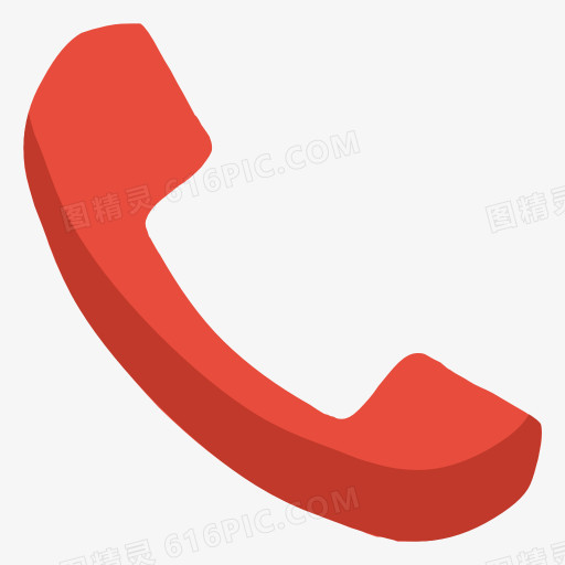 红色的电话标志图标