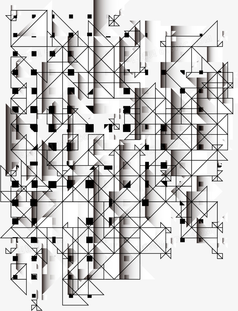 科技几何图形矢量图